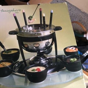 Lazy Susan fundue set new